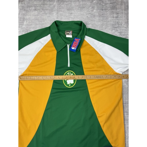 Boston Celtics Shirt Mens XL Green Hardwood Classics Shooting Warm Up Jersey - Picture 12 of 13